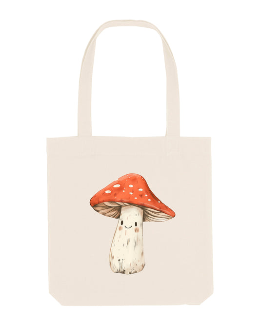 Mushroom Woven Tote Bag