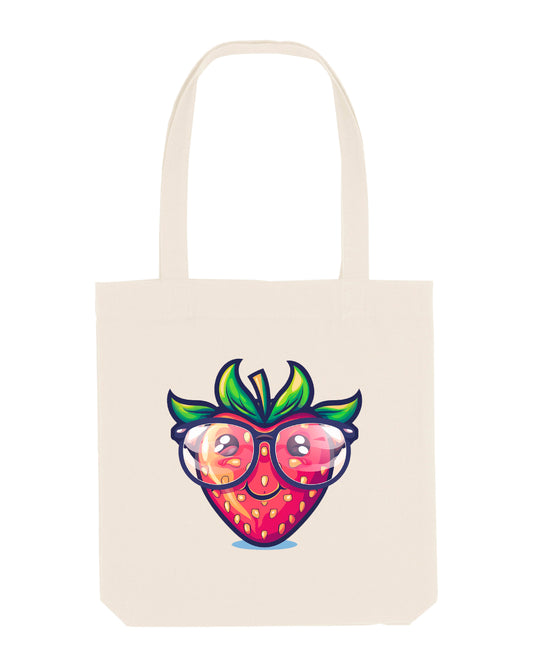 Strawberry Woven Tote Bag